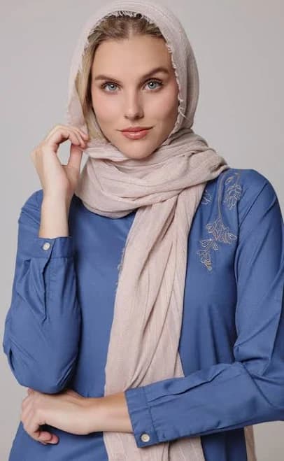 artizara.com Rabia Non-slip Cotton Striped Wrap Hijab Scarf