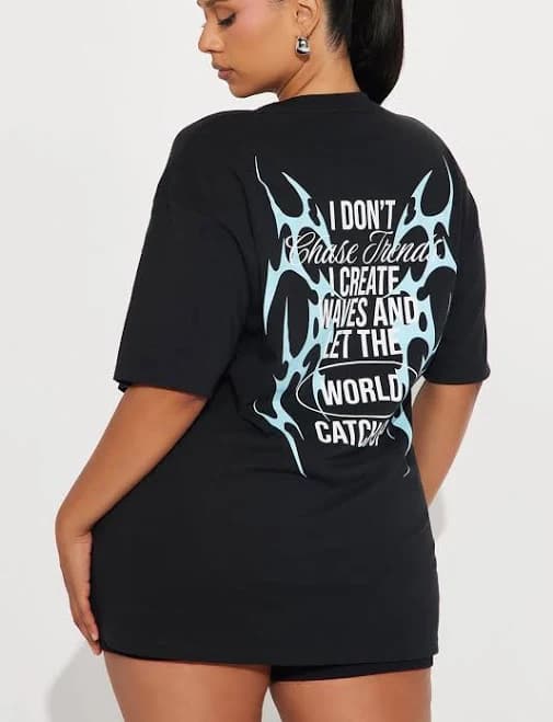 Fashion Nova Oversized Graphic T-Shirt