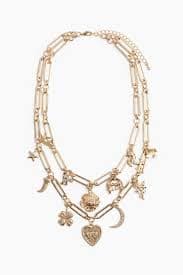 Two-strand charm necklace - Gold-coloured - Ladies | H&M IE