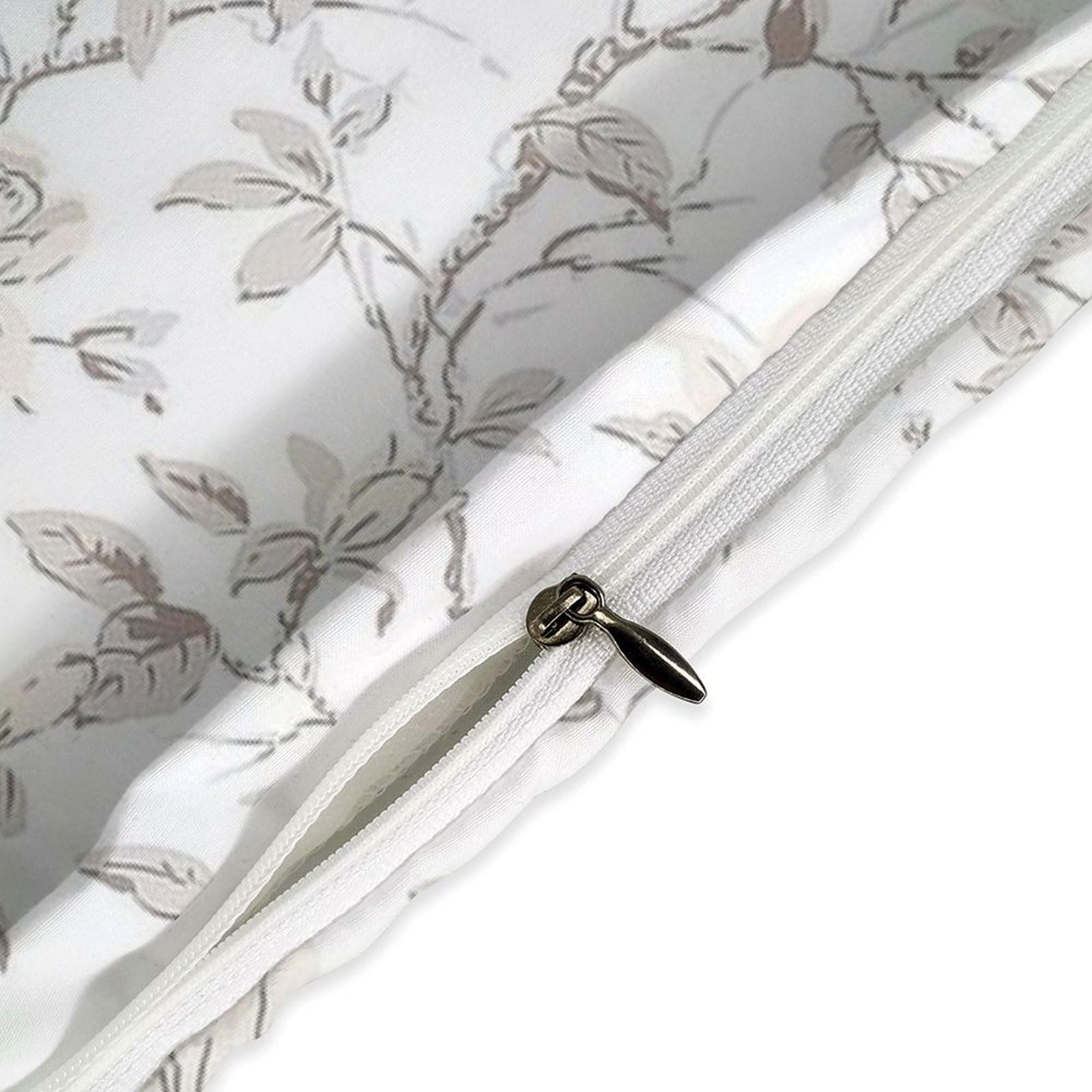 Amazon.com: INFLAG Floral Duvet Cover, 100% Soft Cotton 3 Pieces Floral Bedding Sets, Vintage Chic Garden Style Floral Pattern Printed Flower Duvet Cover, Soft Breathable with Zipper Ties (White, King 104"x90") :
