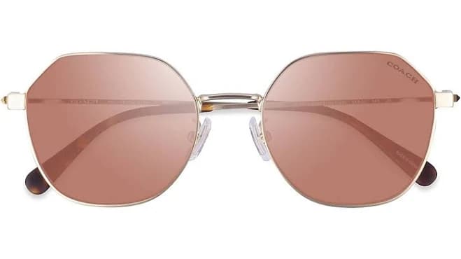 Men's Coach HC7155 CL915 Sunglasses Gold