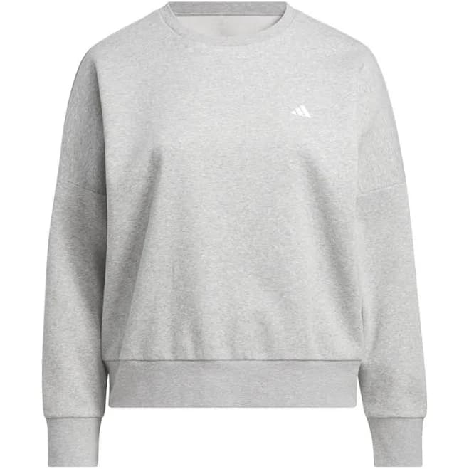 adidas Women's Plus Size Small Logo Crewneck Sweatshirt