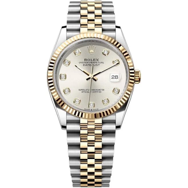 Rolex Date-Just 36mm Jubilee 2 Tone-Silver Dial - Watches | Mr. Alex Jewelry