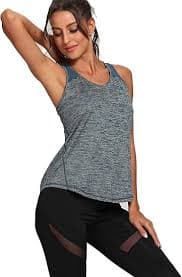 Dawnrole Workout Tank Tops Women Gym Sport Sleeveless Running Tops Yoga Shirts, Black, M : Amazon.ae: Fashion