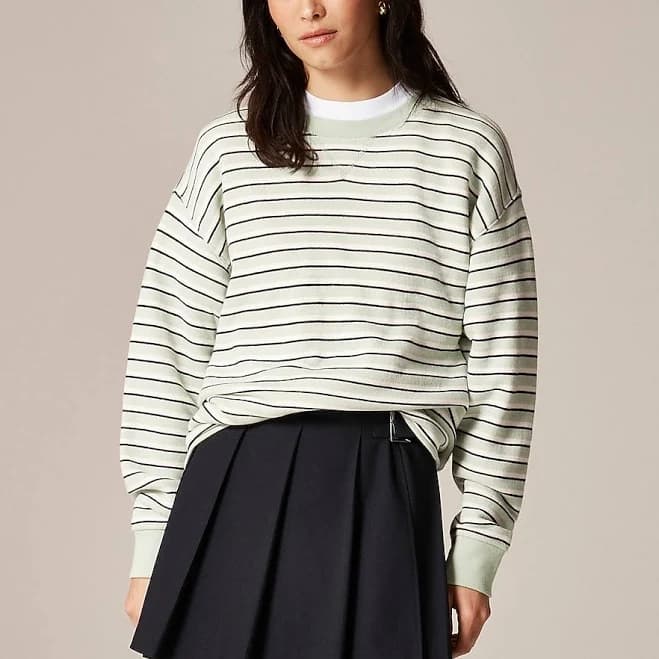 J.Crew Women's Heritage Terry Relaxed Crewneck Sweatshirt