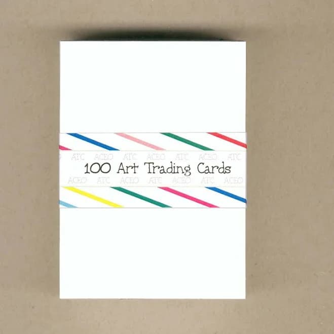 100 Blank White ACEO ATC Artist Trading Cards ~ Drawing Collage | United States