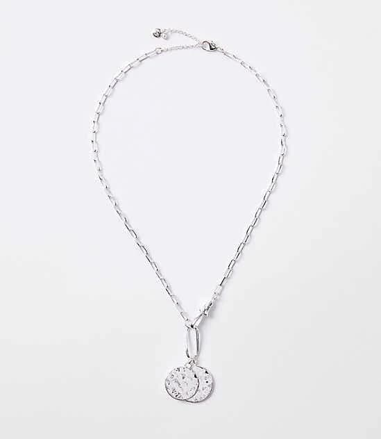 Loft Hammered Coin Charm Necklace