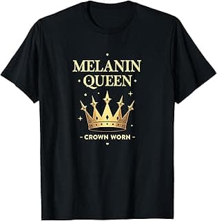 Melanin Queen Crown Worn Black History Design T-Shirt