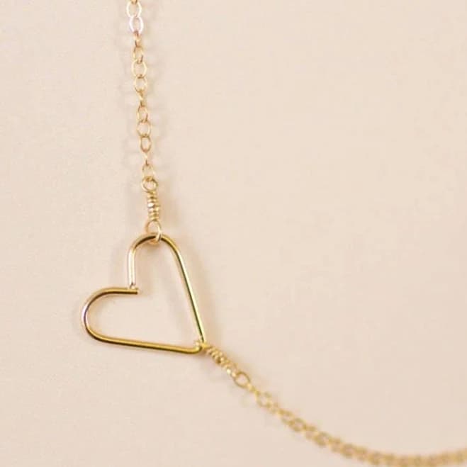 Dainty Gold Heart Necklace