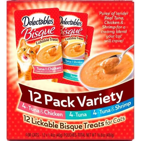 Hartz Delectables Lickable Bisque Variety Pack Cat Treat