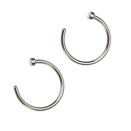 Titanium Steel Nose Ring for Wearing C Shaped Open Hoop Suitable for Daily Jewelry 10mm, Men's, Size: One size, Silver