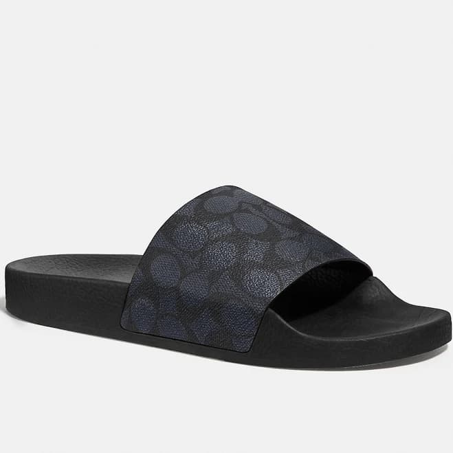 Coach Men's Signature Coated Canvas Pool Slide