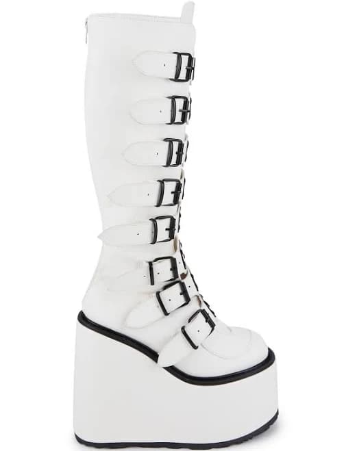 Demonia Swing-815 Platform Knee High Boots