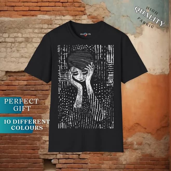 Abstract Monochrome Artistic Expression T-Shirt