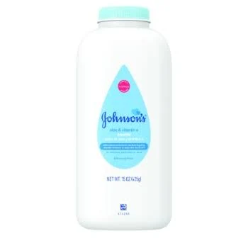 Johnson & Johnson Baby Powder, Aloe & Bitamin E with Corn Starch, 15 oz, 8 Bottles/Case