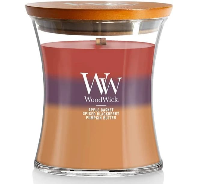 WoodWick Trilogy Autumn Harvest Large Hourglass Jar Candle