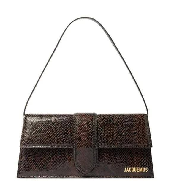 Jacquemus Le Chouchou Snakeskin Leather Shoulder Bag