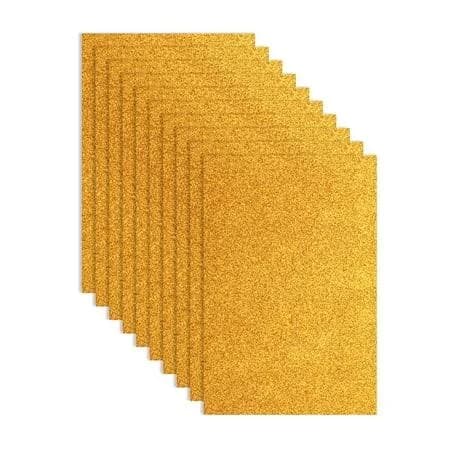 10 Pack Gold Glitters Foam Sheets