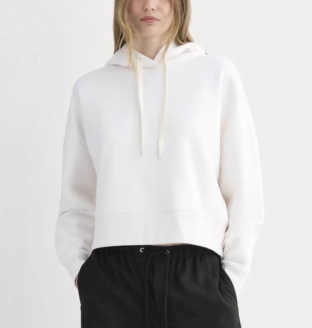 Everlane Cropped Luxe Fleece Hoodie