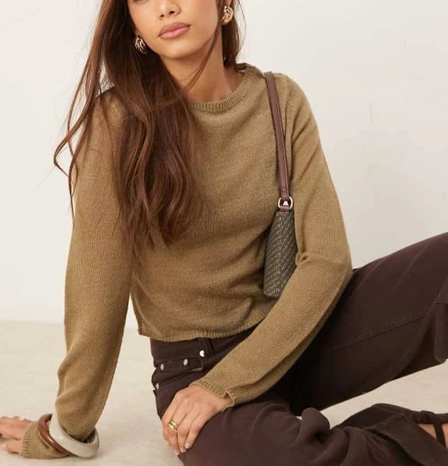 ASOS Loose Knit Crew Neck Sweater