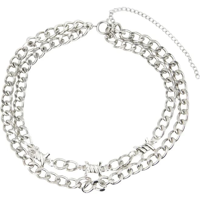 Spencer's Barbed Wire Chain Choker Necklace