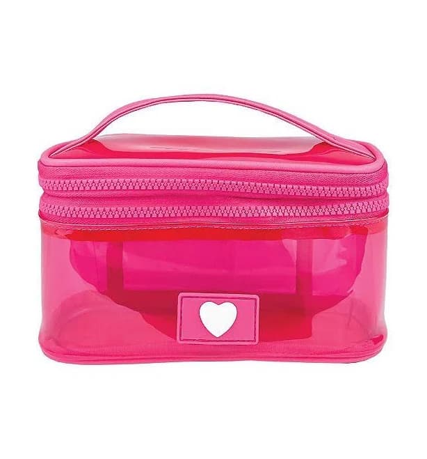 Pink PVC Cosmetic Bag