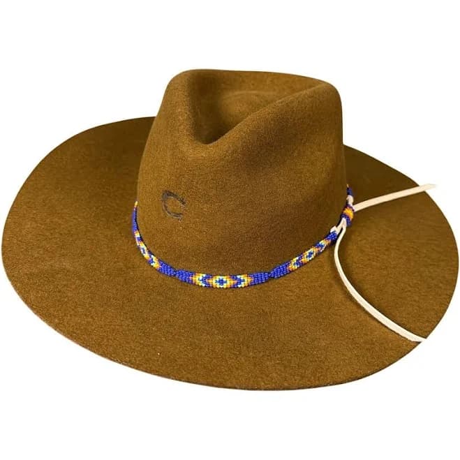 Charlie 1 Horse Cowboy Hat Brown Felt Western Wide Brim Beaded Band