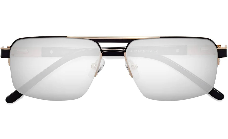 Chino Double Bridge Classic Semi-Rimless Sunglasses
