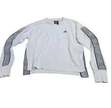 ADIDAS White Changeover Tape Crew Sweatshirt