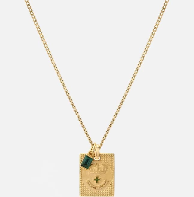 Miansai Men's Gold Vermeil Lineage Quartz Necklace