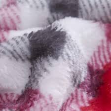 Tache Holiday Red Farmhouse Super Soft Micro Fleece Plaid Patchwork Plush Lig... | eBay