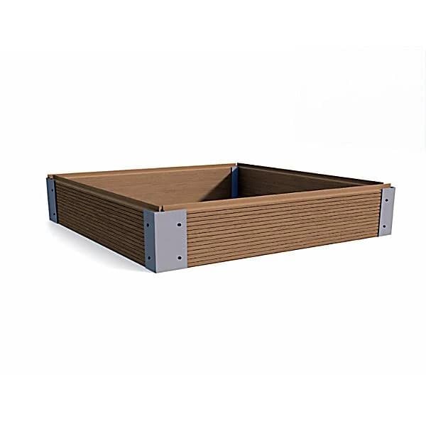 LH EP All-Weather Rectangular Mocha Composite Raised Garden Bed