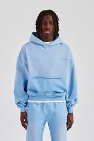 Washed Boxy Raw Edge Pocket Hoodie - Blue | Mens Hoodies & Sweats | Shop OTH Hoodies at CERNUCCI.COM – Cernucci US