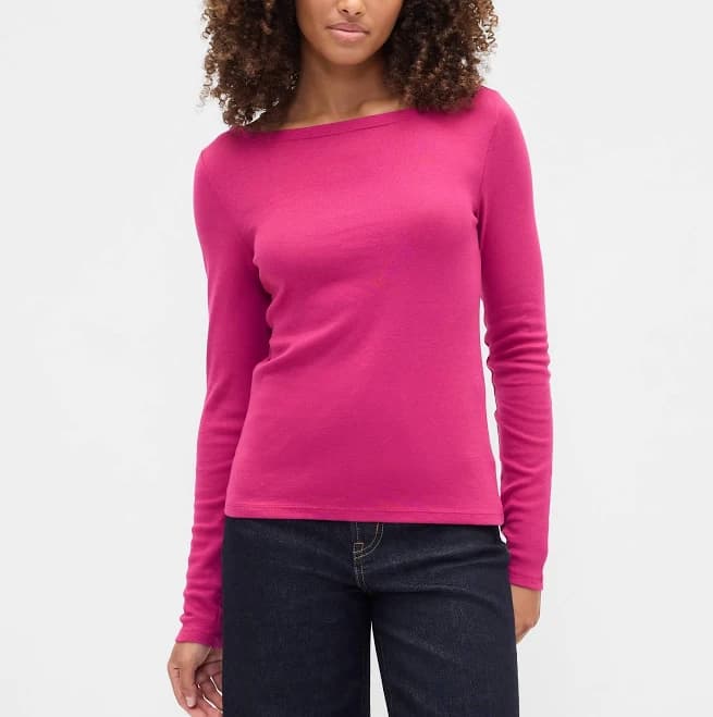 Gap Women's Modern Ribbed Boatneck T-Shirt