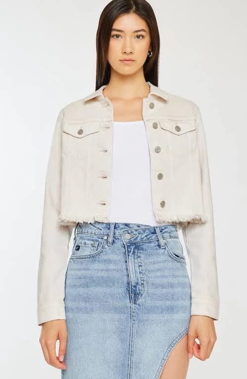 Kancan Women's Ellie Cropped Denim Jacket