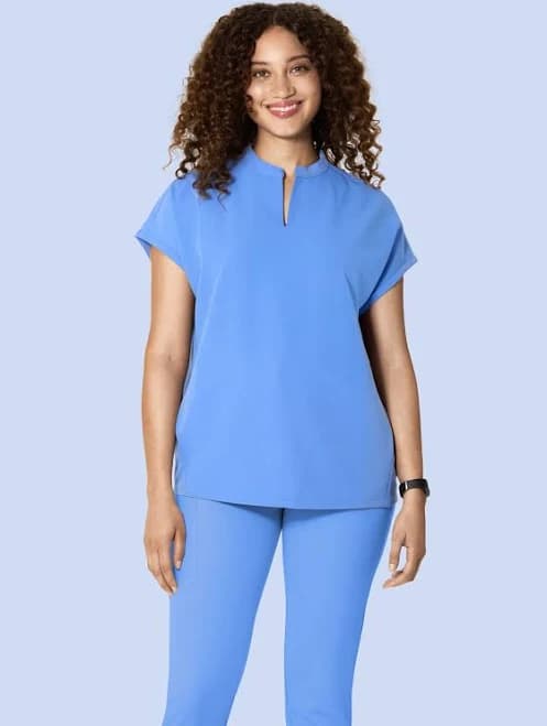 Mandala Women's Oversized Mandarin Dolman Scrub Top