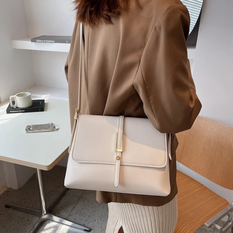 MOODS Classic Flap Shoulder Bags For Women 2023 Luxury Designer Handbag Retro Pure Color Large Capacity Messenger Bag Sac A Main - AliExpress