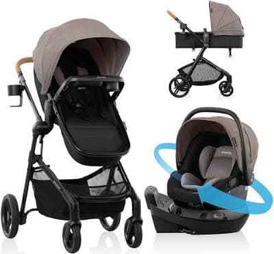 Evenflo Pivot Travel System with LiteMax NXT Infant Car Seat