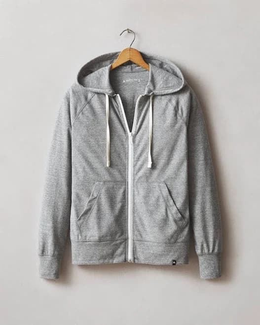 American Giant Women's Lightweight Full Zip Hoodie Made In the USA