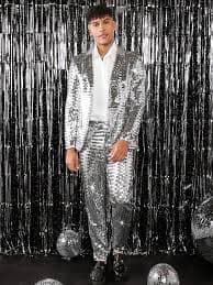 Manfinity AFTRDRK Men Single Breasted Sequin Blazer & Pants | SHEIN South Africa