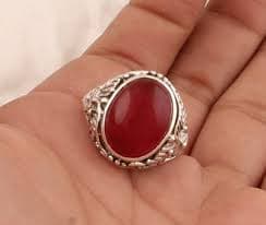 Handmade Ruby Red Jade Sterling Silver Ring, Fancy Leaves Design - Etsy UK