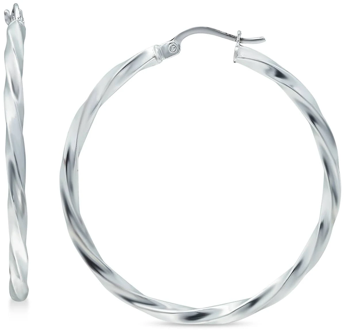 Giani Bernini Women's Twist Hoop Earrings in Sterling Silver