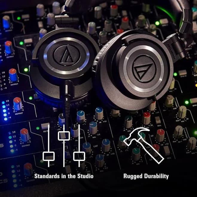 Audio Technica ATH-M50x Professional Monitor Headphones - Black