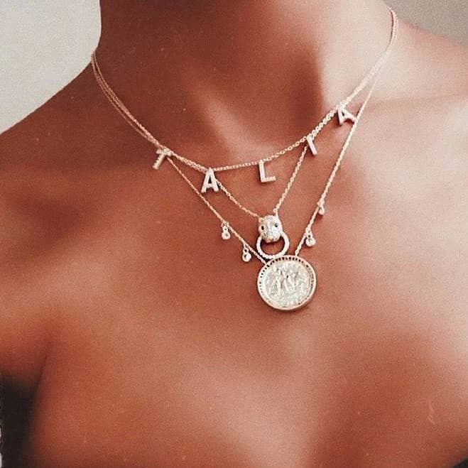 Name Custom Personalized Necklace Crystals