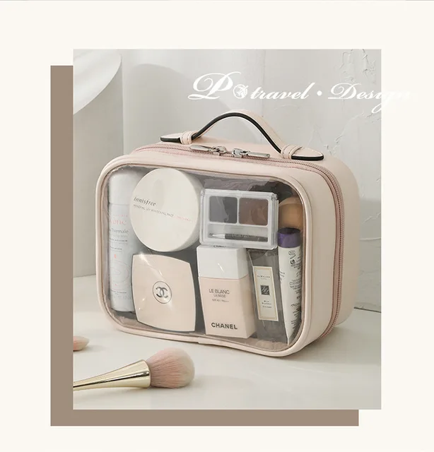 Multifunction Double Transparent Cosmetic Bag Women Make Up Case Big Capacity Travel Makeup Organizer Toiletry Beauty Storage - AliExpress