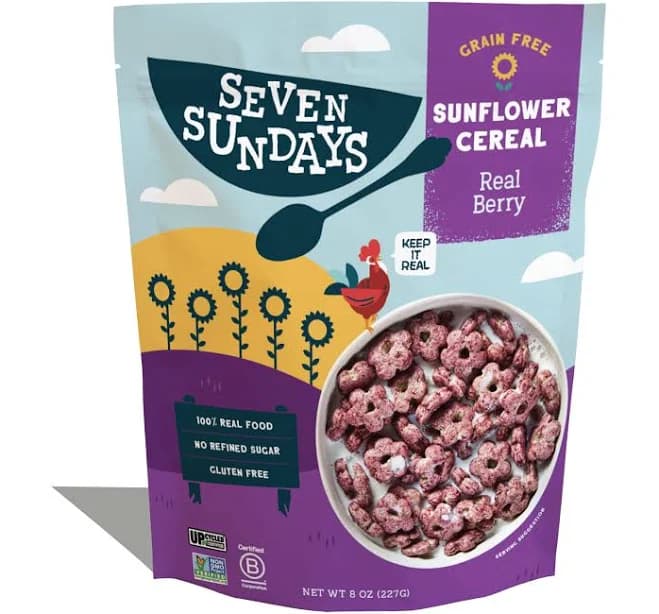 Seven Sundays Real Berry Grain Free Sunflower Cereal