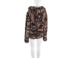 MULTICOLORED KNIT MINK JACKET W/ HOOD – Madison