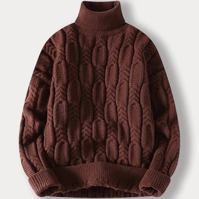 Cable Knit Turtleneck Sweater
