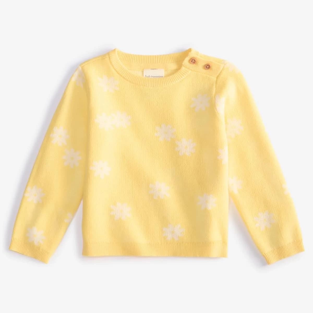 First Impressions Baby Sunflowers Cotton Sweater
