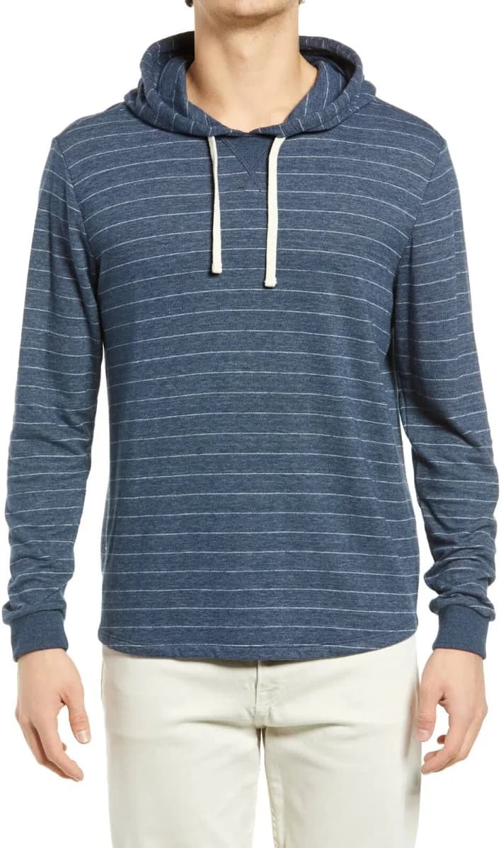 Men's Marine Layer Striped Hoodie Green